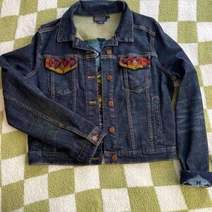 Pendleton Women's Blue Denim Jacket with Red Accents
